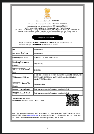 ISO 45001:2018 Certificate